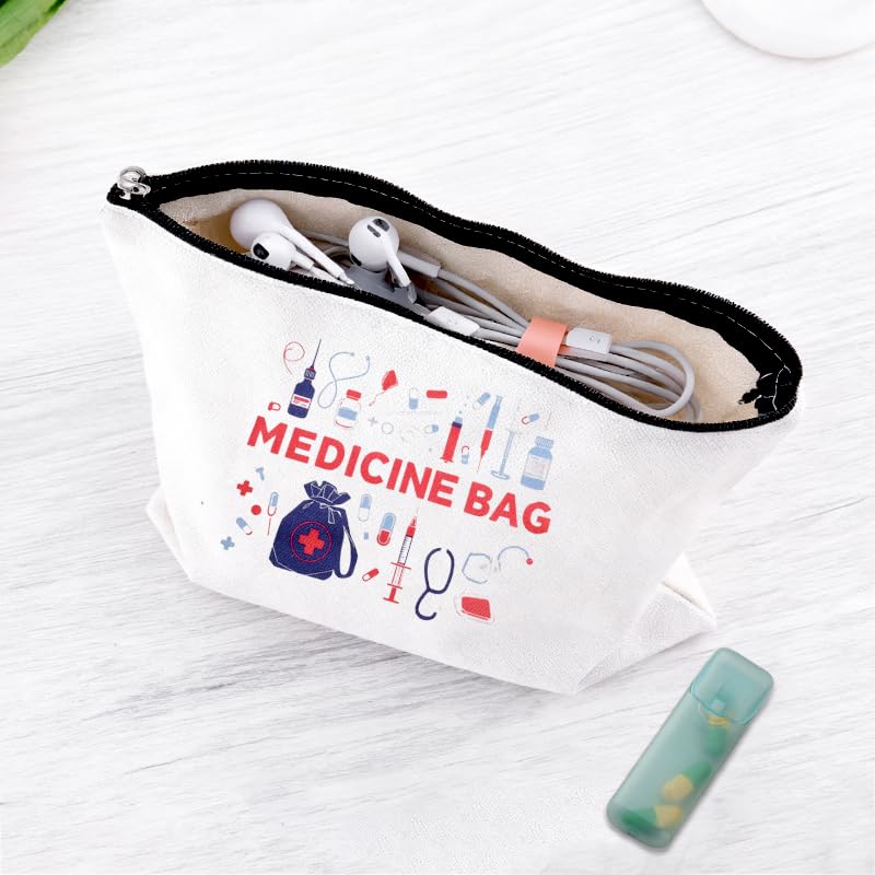 Small Medicine Makeup Bag Pouch Patient Travel Medication Bags Doctor Nurse Day Gift Ideas Bag Physician Practitioner Pharmacy Gifts for Women Bags Hospital Pharmacist Gifts Pouch Nurse Drug Organizer - color: Small Medicine Makeup Bag Pouch