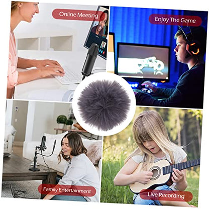 BESPORTBLE 2pcs Windproof Fleece Mic Furry Cover Windscreen Cover for Outdoor Recording