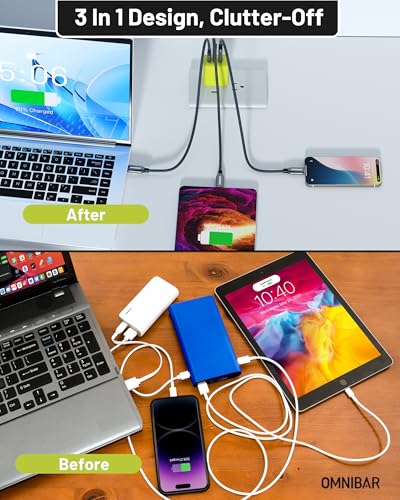 65W USB C Charger Block, 3-Port GaN Fast Wall Charger Power Adapter | 2 USB-C & 1 USB-A, Foldable Plug, PD 3.0 PPS Fast Charging, for iPhone 17/16/15, Galaxy S26/S25, Pixel 10/9, iPad & MacBook - color: Lime Green