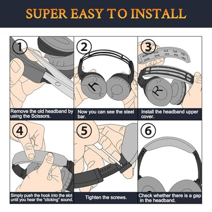 SOULWIT Replacement Kit for Bose QuietComfort QC35/QC35 ii Over-Ear Headphones, Ear Pads Cushions + Headband + Silicone Earpads Cover Protector - Blue - color: Blue