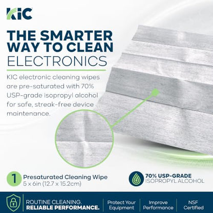 KICTeam 70% IPA Electronic & Tech Cleaning Wipes (50 Pack)