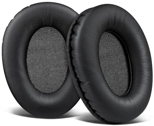 SOULWIT 1 Pair Replacement Automobile Headphone Earpads for Infrared Wireless Headphones, Ear Pads Cushions for GM Ford Toyota Nissan Honda Entertainment DVD Player Systems (Protein Leather)