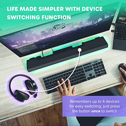 Creative BT-W4 Smart Bluetooth 5.2 Audio Transmitter with aptX Adaptive, 24-bit Audio, Device-Switching Function, and Voice Chat Support for PC/Mac / PS5 / PS4 / Nintendo Switch - color: Bluetooth 5.2 Audio Transmitter