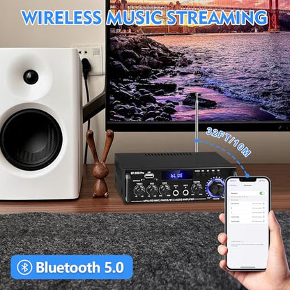 298Pro Bluetooth Stereo Receiver, 400W x 2 - color: BT-298Pro