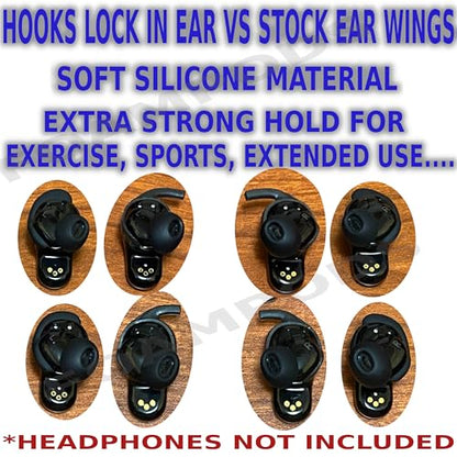Silicone Ear Wings for Bose QuietComfort Earbuds Ultra/II/2nd Gen (2022/2023/2025) Hooks Stability Bands (3 Sets Medium) - size: 3 Sets Medium