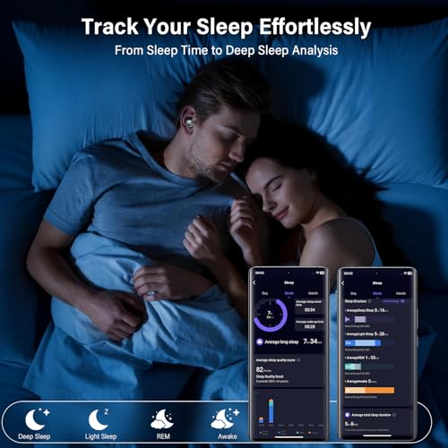 Sleep Earbuds Bluetooth 5.4 in Ear Buds for Sleeping, Sleep Headphones for Side Sleepers with Dual Modes, Sleep Timer, Alarm, 48H Wireless Earbuds for Sleeping, Sleep monitoring, App Customization