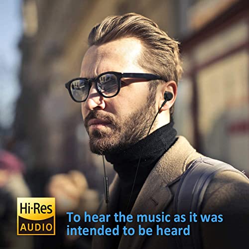 BENEWY in-Ear Headphones, 3.5mm Earphones Wired Earbuds with Microphone | Noise lsolating, High Definition, Pure Sound for iPhone, iPad,Smartphone, MP3 Players,Tablets Laptops and Other Audio Devices - color: Black