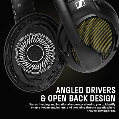 Drop + Sennheiser PC38X Gaming Headset — Noise-Cancelling Microphone with Over-Ear Open-Back Design, Velour Earpads, Compatible with PC, PS4, PS5, Switch, Xbox, Mac, Mobile, and More
