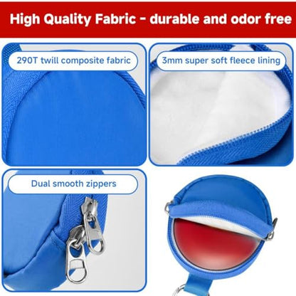 CaSZLUTION Carrying Case Compatible with GO Plus + 2023 | Portable Protective Case with Key Ring & Neck Strap, Nylon Storage Pouch, for GO Plus Plus, Case Only, Blue - color: Blue