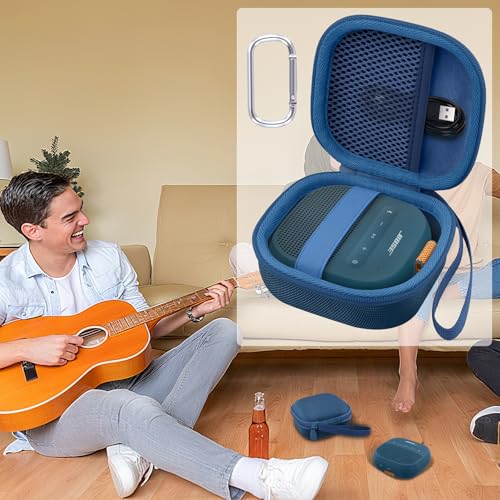 Aenllosi Case for Bose SoundLink Micro 2nd Gen Speaker, Twilight Blue | EVA case construction, Water-resistant design, Dust-resistant design, Protective case only - color: Twilight Blue, style: Hard Case for Bose SoundLink Micro 2nd Gen