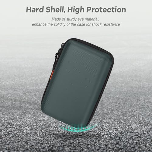Shockproof Hard Shell Case,Large Electronic Organizer Carrying Case - color: Grey Blue