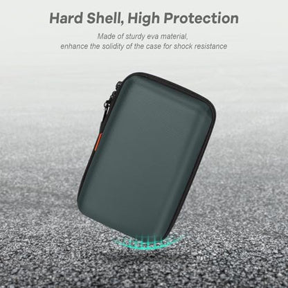 Shockproof Hard Shell Case,Large Electronic Organizer Carrying Case - color: Grey Blue