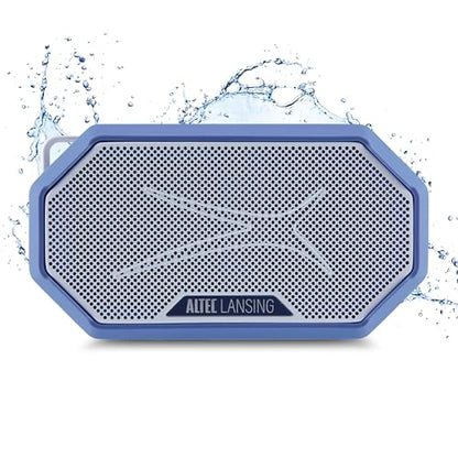 Altec Lansing Portable Bluetooth Speaker HYDRAMINI 2.0, IP67 Waterproof, Portable Speaker, 12h Playtime, Wireless Pairing, USB-C Quick Charge, Magnetic Bluetooth, Voice Assistant Integration - color: Periwinkle Blue/White