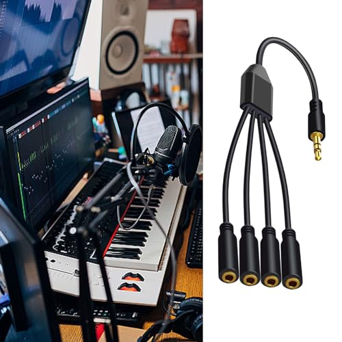 3.5mm Earphone Splitter Cable 1 to 6/5/4/3 Port Aux Cable Headphones AUX Adapters Cord for Phones Headsets Speaker