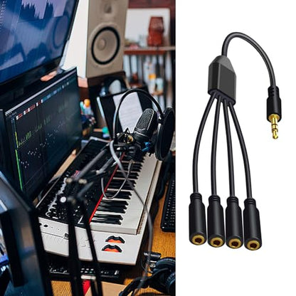 3.5mm Earphone Splitter Cable 1 to 6/5/4/3 Port Aux Cable Headphones AUX Adapters Cord for Phones Headsets Speaker