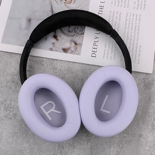 Earpads Cushion Fit for Bose QuietComfort 45 QC45 QC35 QC35ii Headphones, Replacement Ear Pads with Memory Foam& Protein Leather (Purple) - color: QC45 Purple