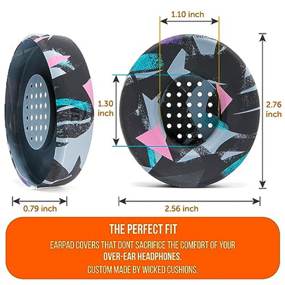 WC SweatZ Beats Solo - Sweat Earpad Covers for Beats Solo 4, Beats Solo 3 & Beats Solo 2, Made by Wicked Cushions | Sweatproof, Washable & Preserves Comfort | 90's Black - color: 90's Black