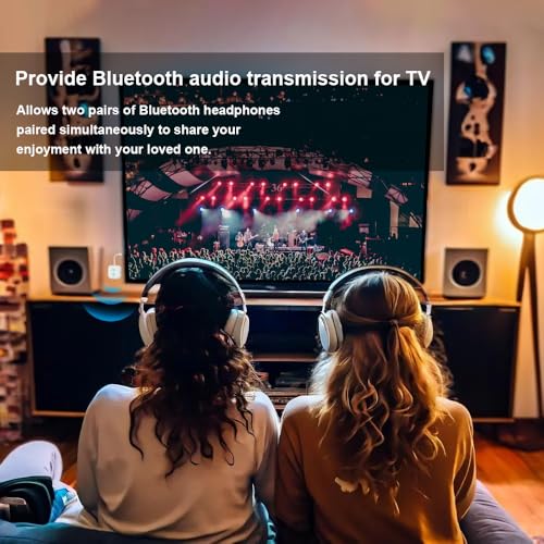 Bluetooth 5.3 Transmitter Receiver, Dual Link 3.5mm Aux Audio Adapter