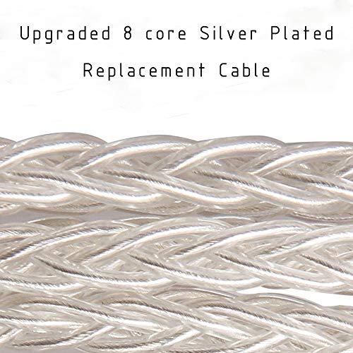 FEDAI 8 Core Silver Plated Upgrade Replacement Cable,QDC Replacement Detachable Cable,Audio Connector Earphone Cable for ZSN ZSN Pro ZSN Prox AS16 CCA C12 C10PRO CA4 Series (QDC-PIN, 2.5MM) - size: qdc2.5
