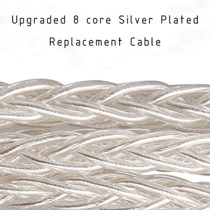 FEDAI 8 Core Silver Plated Upgrade Replacement Cable,QDC Replacement Detachable Cable,Audio Connector Earphone Cable for ZSN ZSN Pro ZSN Prox AS16 CCA C12 C10PRO CA4 Series (QDC-PIN, 2.5MM) - size: qdc2.5