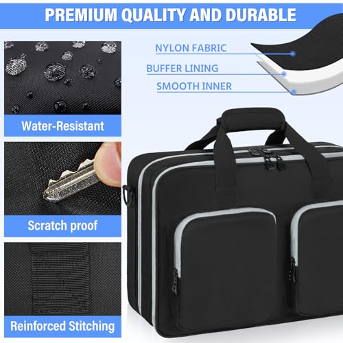 AKOZLIN Full Padded Carrying Travel Bag Compatible with PS5/PS5 Pro Console Monitor,Headset,Game,Charger & Accessories Storage Case [Video Game]