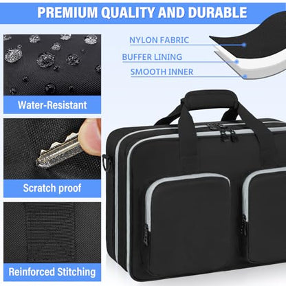 AKOZLIN Full Padded Carrying Travel Bag Compatible with PS5/PS5 Pro Console Monitor,Headset,Game,Charger & Accessories Storage Case [Video Game]