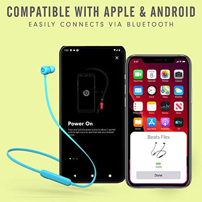 Beats Flex with Apple 20W USB-C Power Adapter - Flame Blue - color: Flame Blue, style: Flex & Power Adapter