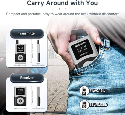 Retekess T130U(4nd Gen T130)Tour Guide System, Translation System(1TX 15RX) | for Church,School,Travel, U-Band, 200M, 40H, with16 USB Charging Ports, Less Interference Voice, One-Key Operation - style: 1-15