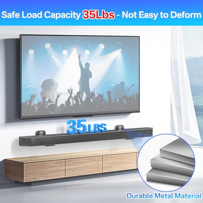 Heavy Duty Soundbar Wall Mount for Samsung HW-Q990F/Q930F/Q900F/Q800F Mount Under or Above TV, Low Profile Floating Design Fits Q990D/Q930D/Q900D/Q800D, Q990C/Q930C/Q900C/Q800C, Q990B/Q930B/Q800B - style: Soundbar Wall Mount