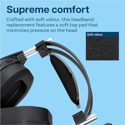 Headband Replacement for Logitech G Astro A50 Gen 4 Headset by MMOBIEL – Velour Headband Top Pad Cushion – Headphone Replacement Band – Headset Head Cushion Cover Repair Part - Black - size: Velour