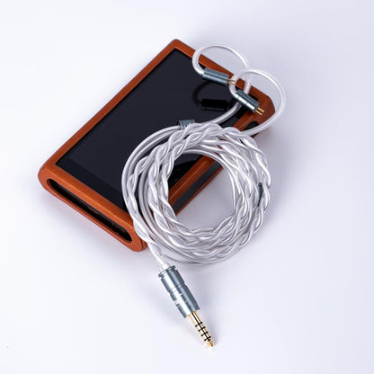 Hisenior White Whale 2Pin 0.78mm 6 Shares OCC Silver-Plated HiFi in-Ear Earphone Cable, Audiophile IEM Earbud Replacement Cable, 4ft 1.2Meters Earphone Upgrade Cable (4.4mm Balanced) - size: 4.4mm Balanced