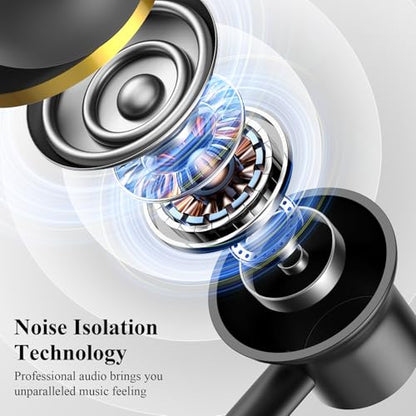 ACANDYA USB C Earbuds for iPhone 17 16 15 Pro/iPad 10th Gen Wired Earphones | USB Type C Headphone for Samsung Tab S11 S21 S26 Ultra S25 with Microphone Volume Control Noise Isolating HiFi Stereo Headset