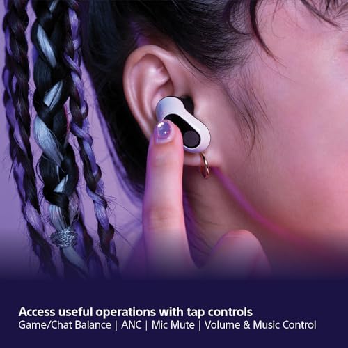 Sony INZONE Buds Wireless Noise Cancelling Gaming Earbuds, Glass Purple | Perfect for PlayStation® 5, PC/PS5/Switch/Mobile, 48Hr Battery with Case, Low Latency 2.4GHz USB-C Dongle, Truly Wireless