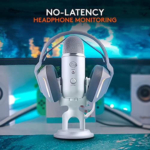 Logitech Creators Blue Yeti USB Microphone for PC, Mac, Gaming, Recording, Streaming, Podcasting, Studio and Computer Condenser Mic with Blue VO!CE Effects, 4 Pickup Patterns, Plug and Play - Silver | Mac, Gaming, Recording, Streaming, Podcasting, Studio