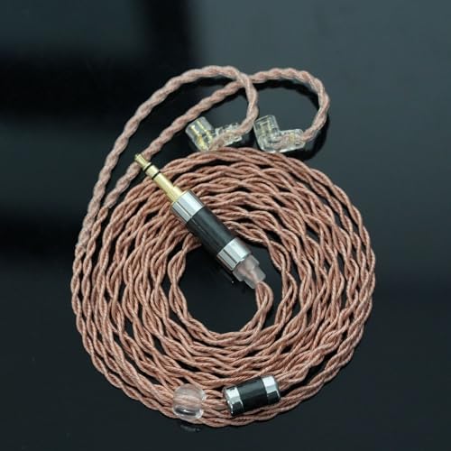 4Core Pure Copper IEM Replacement Cable 2 Pin Earphone Upgrade Cable with 3.5MM Plug for KZ EDX PRO ZSN PRO X ZSX CCA CRA PRO C12 Earphones - style: CPin,3.5mm Plug