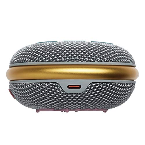 JBL Clip 4 - Portable Mini Bluetooth Speaker, big audio and punchy bass, integrated carabiner, IP67 waterproof and dustproof, 10 hours of playtime, speaker for home, outdoor and travel (Grey) - color: Grey