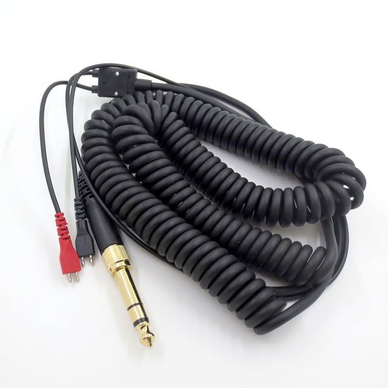 V-MOTA Pro Audio HD 25 Spring Coil Cable Extension Cord with 6.35mm Adapter Compatible with Sennheiser HD 25 Aluminium,HD25-1 II,HD 450 II,HD 480 Classic,HD 530 II,HD 540 II,HD 560 II Headphones