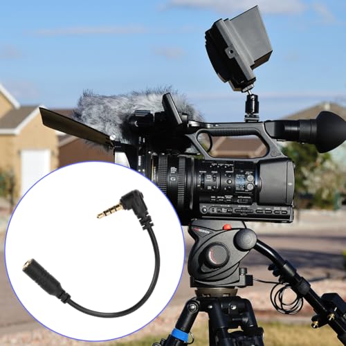 Joyzan TRS to TRRS Adapter Cable, 3.5mm Microphone Audio Headset Adapter | Female to Male Headphones Converter Cords DSLR Camera PC Laptop Smartphone Tablet Recorders Computer Camcorders Mixers