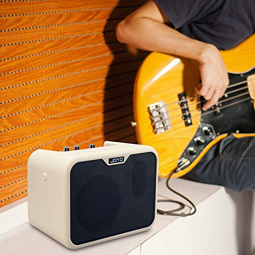 SUNYIN Bass AMP Combo Portable 10W Bass Amplifier with 10ft Guitar Cable MA-10B Dual Channel Mini Bass Amplifier Practice Bass Indoor