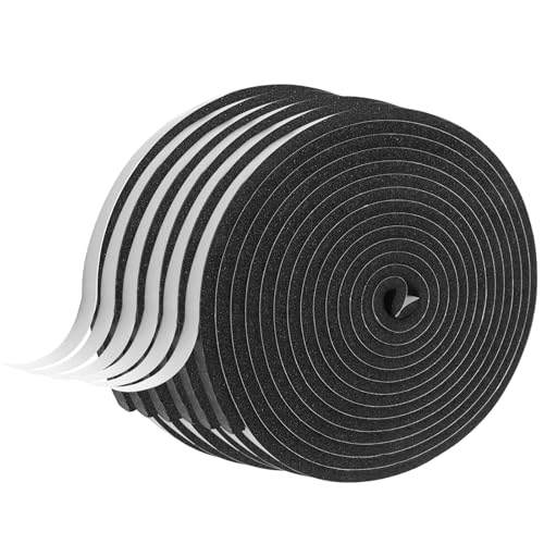 Foam Insulation Tape self Adhesive,1/2In x 1/4In x99Ft Weather Stripping for Doors and Windows,Sound Proof soundproofing Door Seal,Weatherstrip,Pipe Cooling, Air Conditioning Seal Strip - size: 1/2 in x 1/4 in x 99 ft