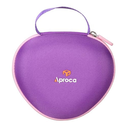Aproca Case Compatible with iClever BTH12 HS19 BTH26 / AILIHEN I35 Kids Bluetooth Headphones, Storage Hard Bag -Purple with Pink (Case Only) - color: Purple with Pink