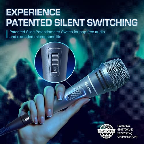 CAROL Sigma-plus2 XLR Wired Vocal Microphone, Dynamic Supercardioid, Rock | Patented dual-shock-mount and dual-diaphragm capsule. Built for rock and heavy metal band live performances. - style: Σ-plus 2