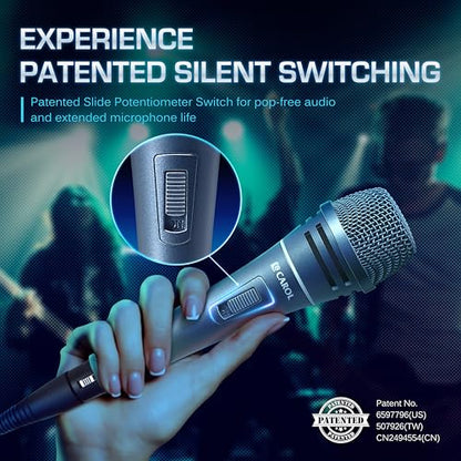 CAROL Sigma-plus2 XLR Wired Vocal Microphone, Dynamic Supercardioid, Rock | Patented dual-shock-mount and dual-diaphragm capsule. Built for rock and heavy metal band live performances. - style: Σ-plus 2