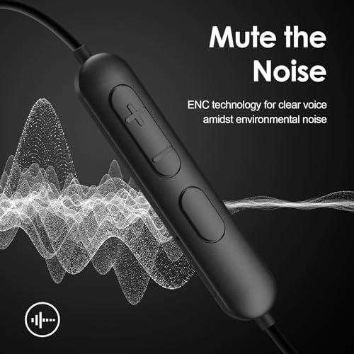 Bluetooth Headphones, 150H Playtime Wireless Bluetooth Earbuds with Earhooks, w/Mic in-Ear Magnetic Neckband Earphone, IPX7 Sweatproof Deep Bass Headset for Home, Traveling, Outdoor, Business Trips - color: Deep Black