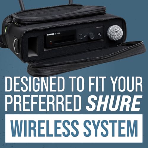 Shure by Gator Padded Wireless System Solution Bag for a Single Wireless Microphone System; (SH-WSYS-BAG) - size: Gig Bag, style: Single Wireless System