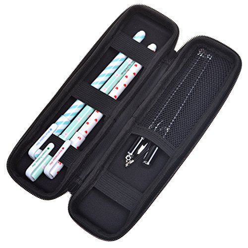 Cosmos Black Color EVA Hard Shell Stylus Pen Pencil Case Holder Compatible with Apple Pencil, Wacom Stylus Executive Fountain Pen, Ballpoint Pen, Stylus Touch Pen - color: EVA Pencil Case