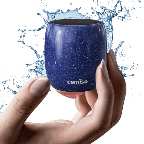 comiso Portable Bluetooth Speaker, Small Speaker, IP67 Waterproof,Rich Bass - color: Navy blue