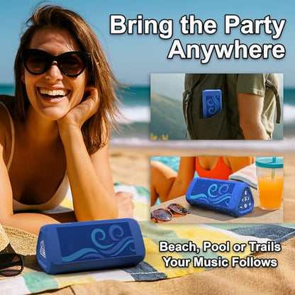OontZ Angle 3 Ultra Gen 4 Sport Bluetooth Speaker, 14W, 20Hr Playtime, IPX7 | 14W Bluetooth speaker with fuller bass, 100-ft range, IPX7 waterproof and stereo pairing. - color: SUP-Blue