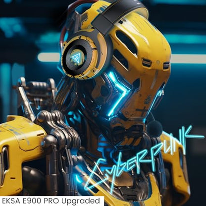 EKSA USB Gaming Headset for PC - Computer Headset with Detachable Noise Cancelling Mic, 7.1 Surround Sound, 50MM Driver - Headphones with Microphone for PS4/PS5, Xbox One, Laptop, Gamer - color: Wired Yellow