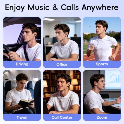Single Sided Type C Earphone with Microphone | Wired One Ear Earbud | for Phone Laptop PC | USB-C Single Ear Headset 1pc